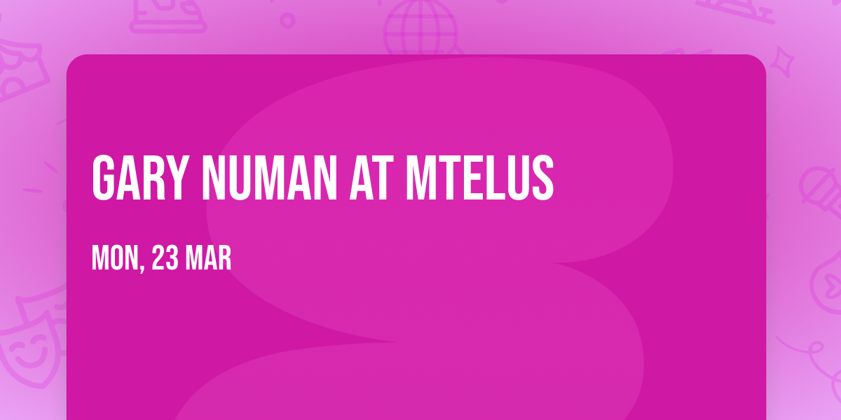 Gary Numan at MTELUS