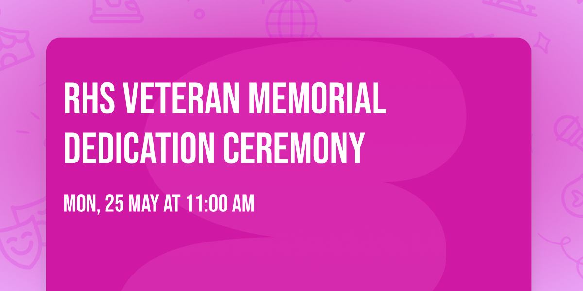 RHS Veteran Memorial Dedication Ceremony