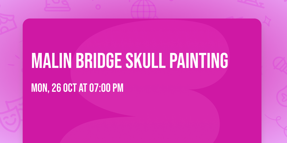 Malin Bridge Skull Painting \ud83d\udc80 
