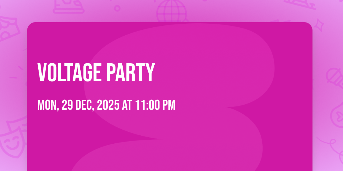 VOLTAGE PARTY , 29 December | Event in Lagos | AllEvents