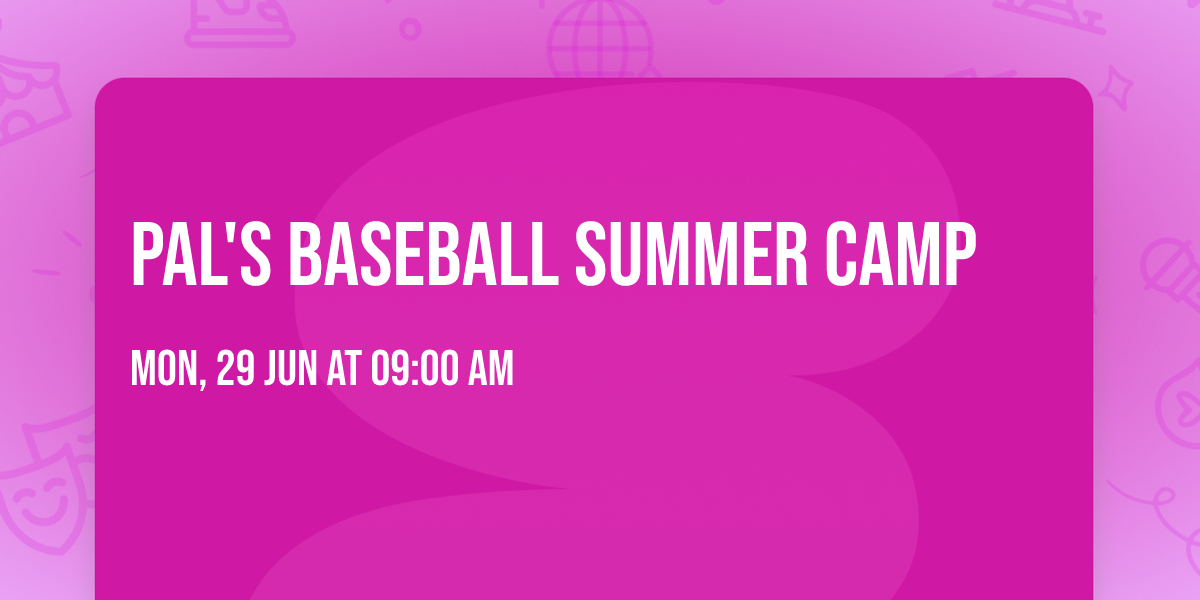PAL's Baseball Summer Camp