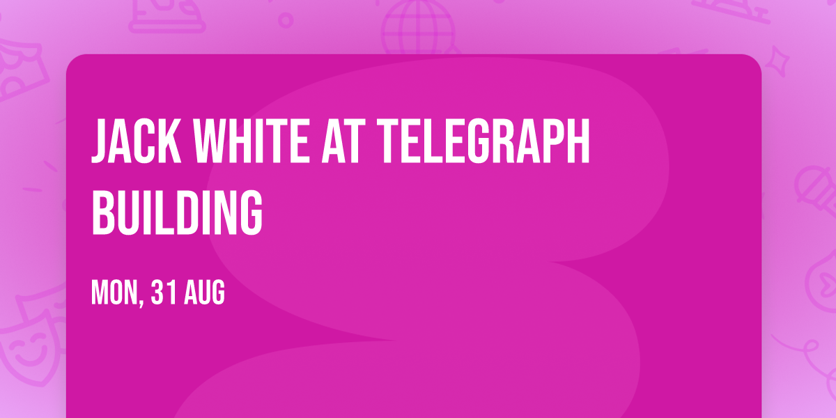 Jack White at Telegraph Building