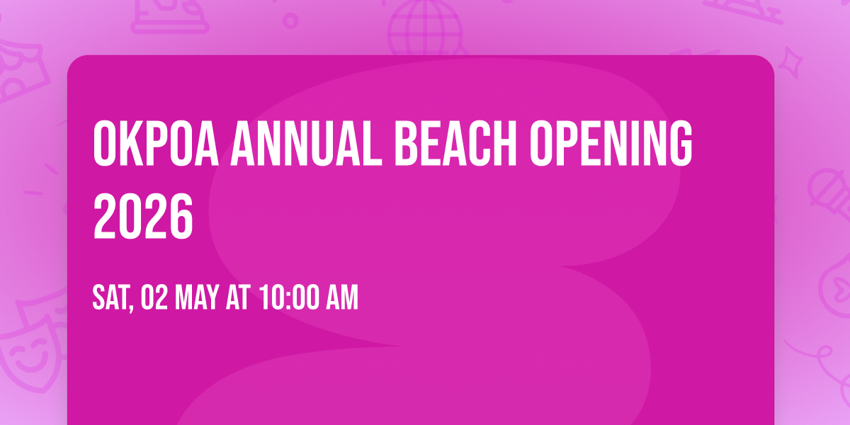 OKPOA Annual Beach Opening 2026