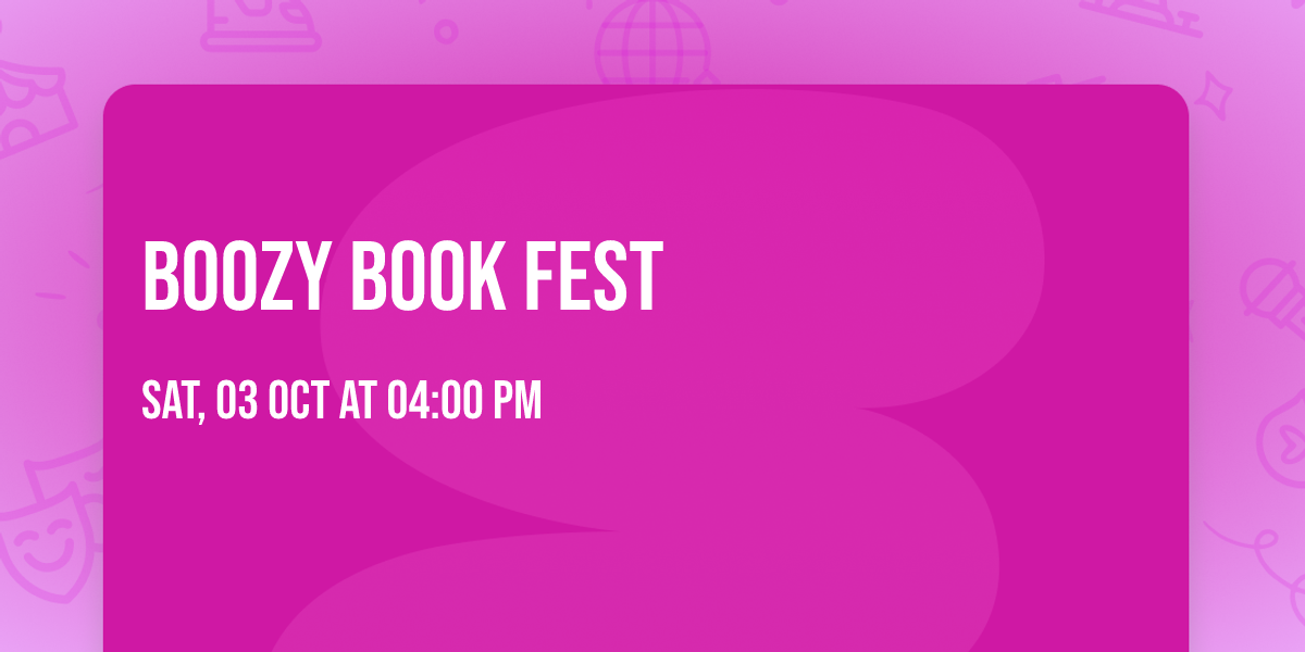 Boozy Book Fest