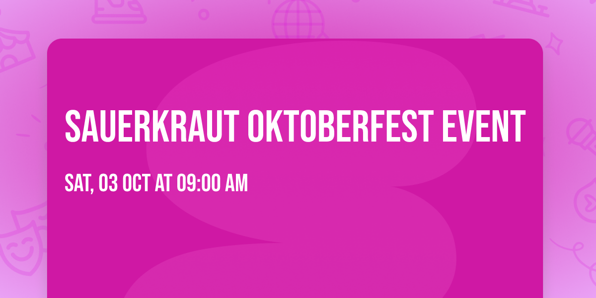 Sauerkraut Oktoberfest Event 