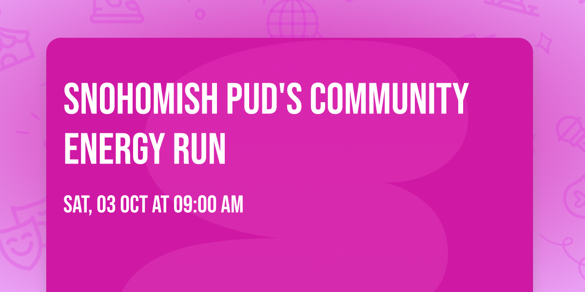 Snohomish PUD's Community Energy Run