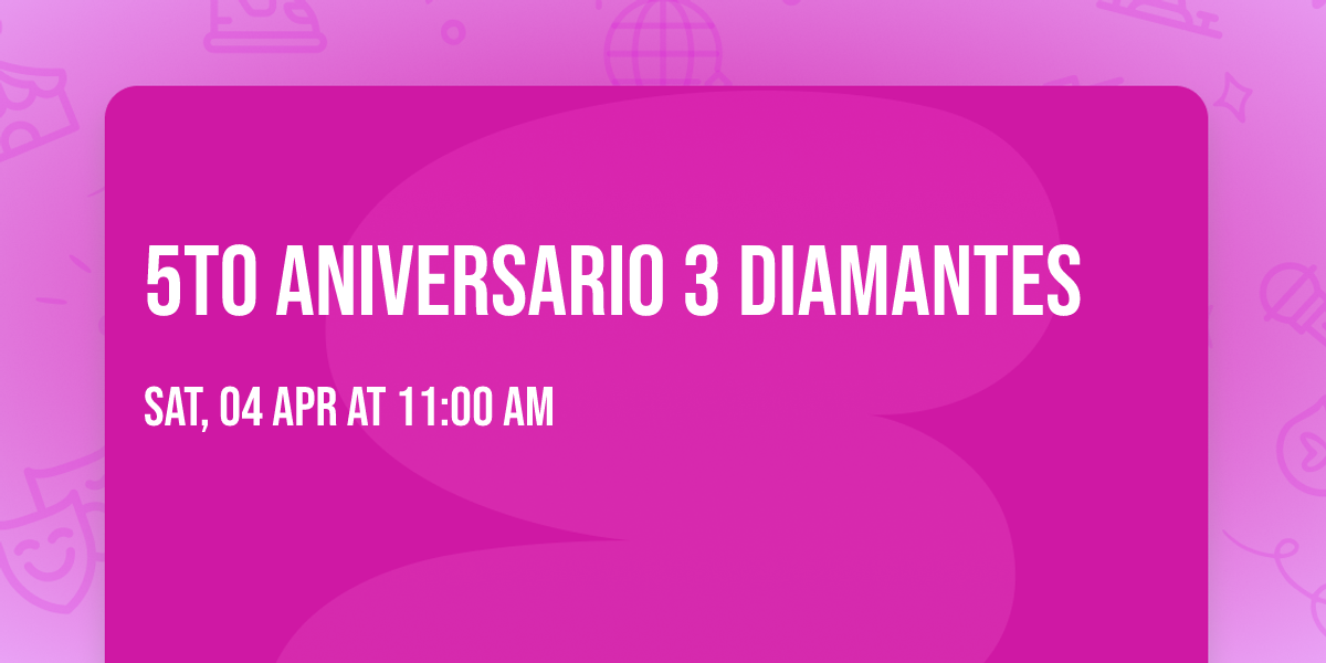 5to aniversario 3 diamantes 