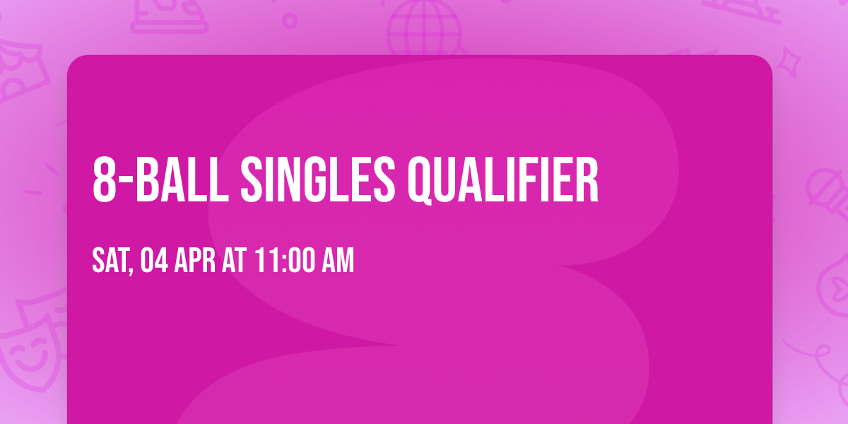 8-Ball Singles Qualifier