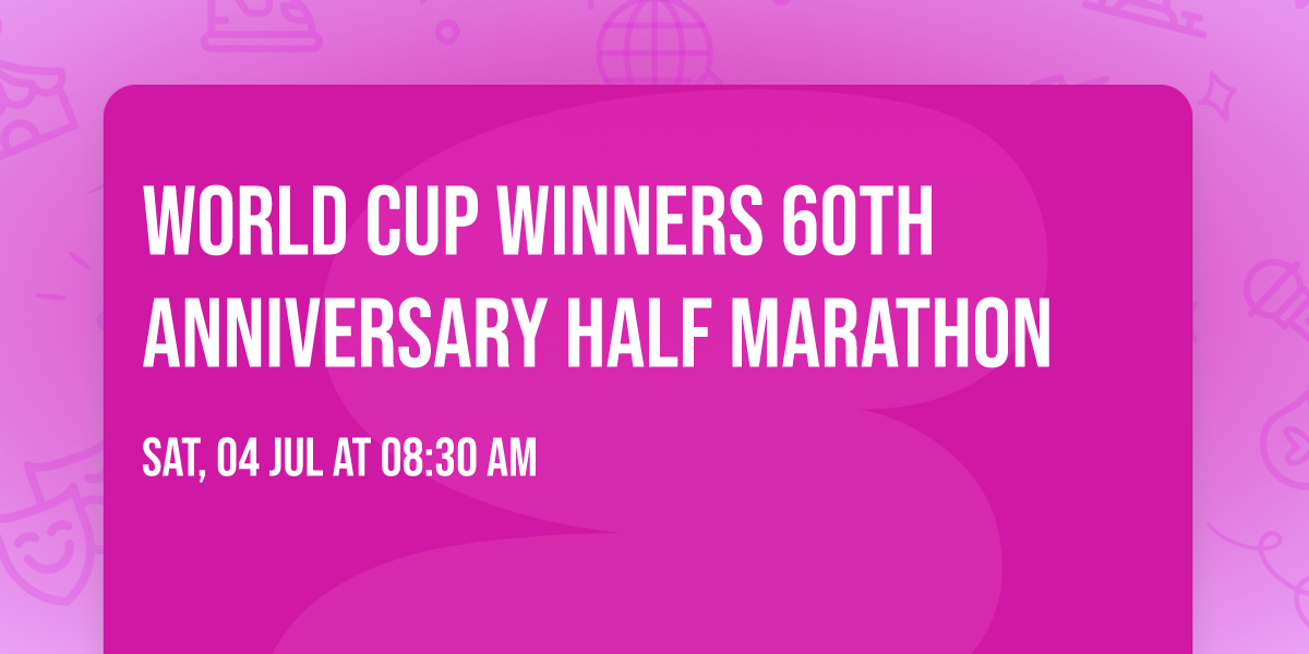World Cup winners 60th anniversary Half Marathon 