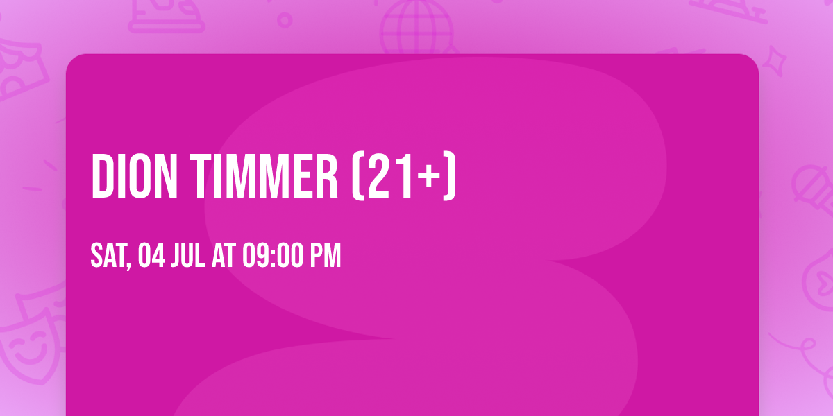 Dion Timmer (21+)