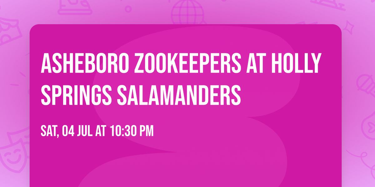 Asheboro ZooKeepers at Holly Springs Salamanders