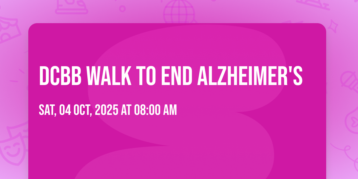 DCBB Walk to End Alzheimers, Grove Park, Rehoboth Beach, De, 4 October ...