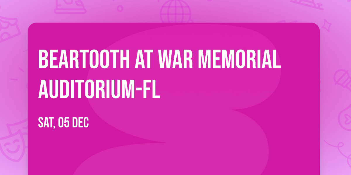 Beartooth at War Memorial Auditorium-FL