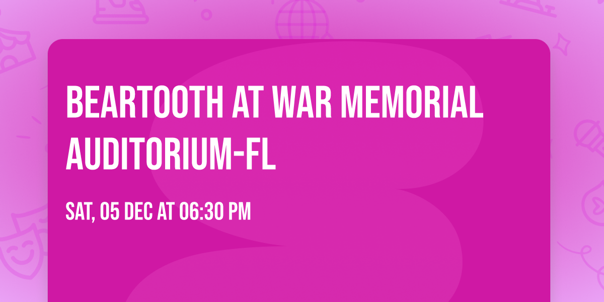 Beartooth at War Memorial Auditorium-FL