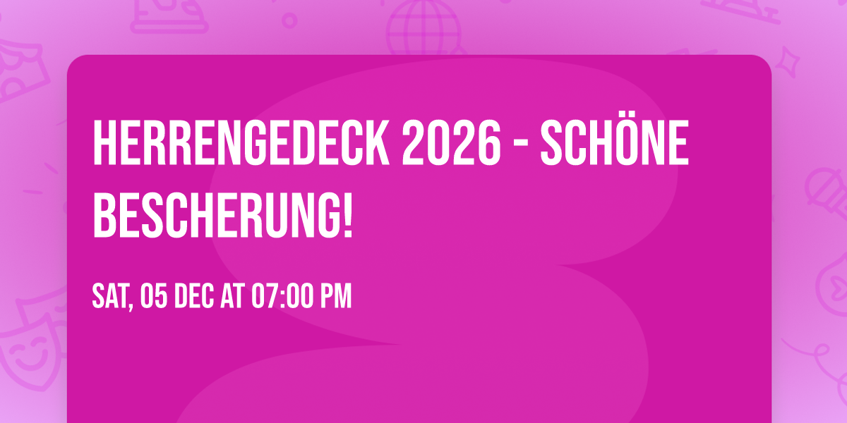 HERRENGEDECK 2026 - Sch\u00f6ne Bescherung!