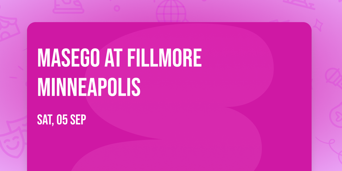Masego at Fillmore Minneapolis