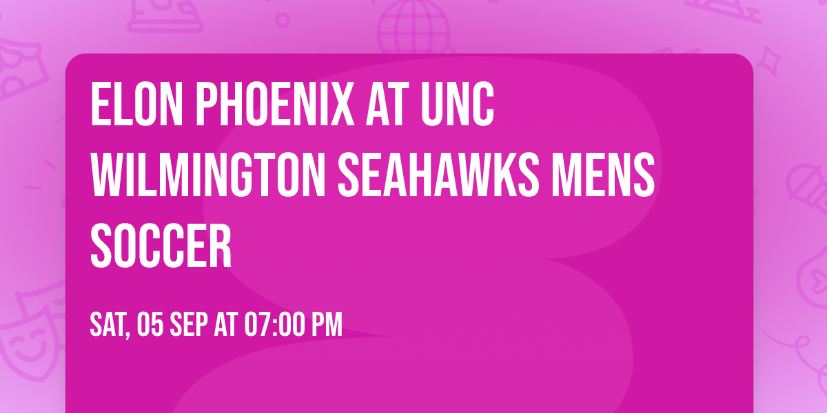 Elon Phoenix at UNC Wilmington Seahawks Mens Soccer
