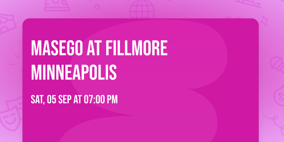 Masego at Fillmore Minneapolis