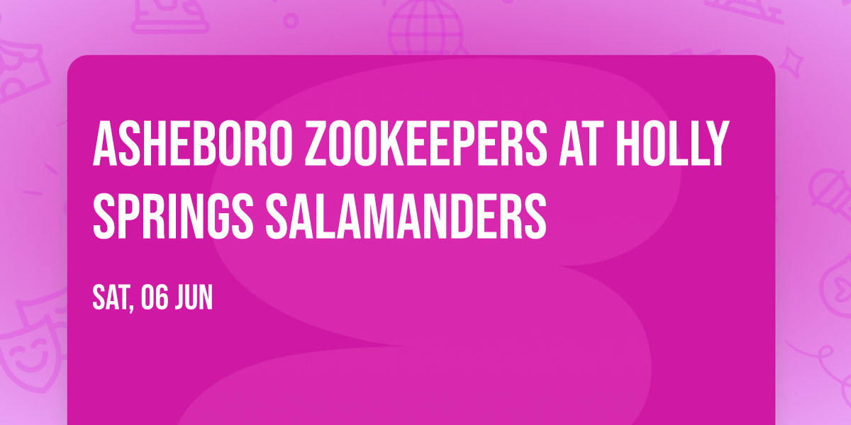 Asheboro ZooKeepers at Holly Springs Salamanders