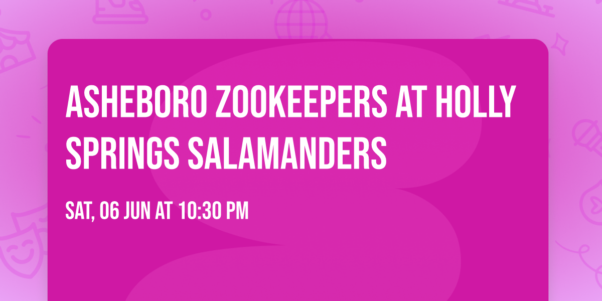 Asheboro ZooKeepers at Holly Springs Salamanders