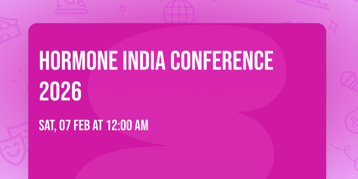 Hormone india conference 2026