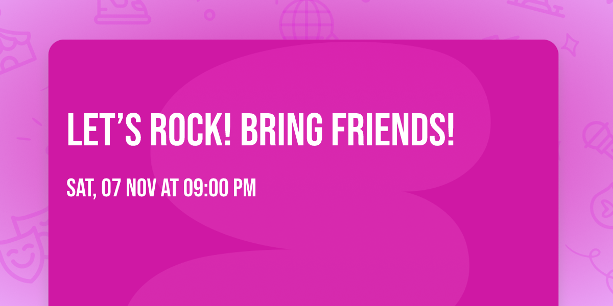 Let\u2019s \ud83e\udd18 \ud83c\udfb8 ROCK! Bring friends! 