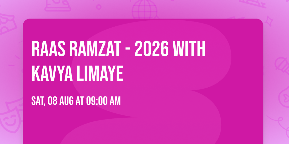 RAAS RAMZAT - 2026 with KAVYA LIMAYE