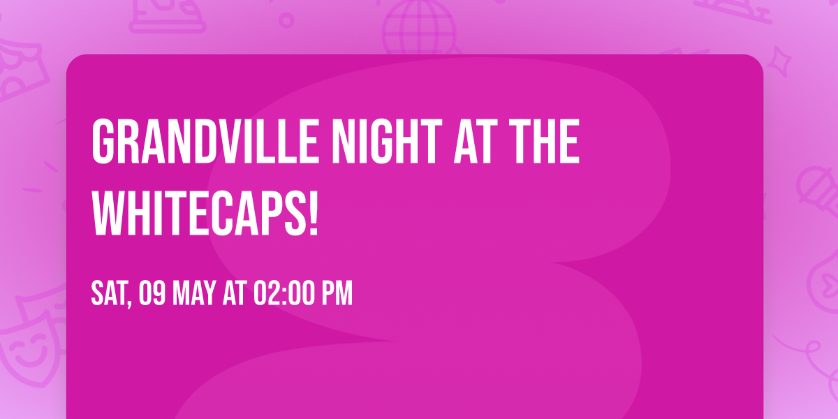 Grandville Night at the WHITECAPS! \u26be\u2764\ufe0f