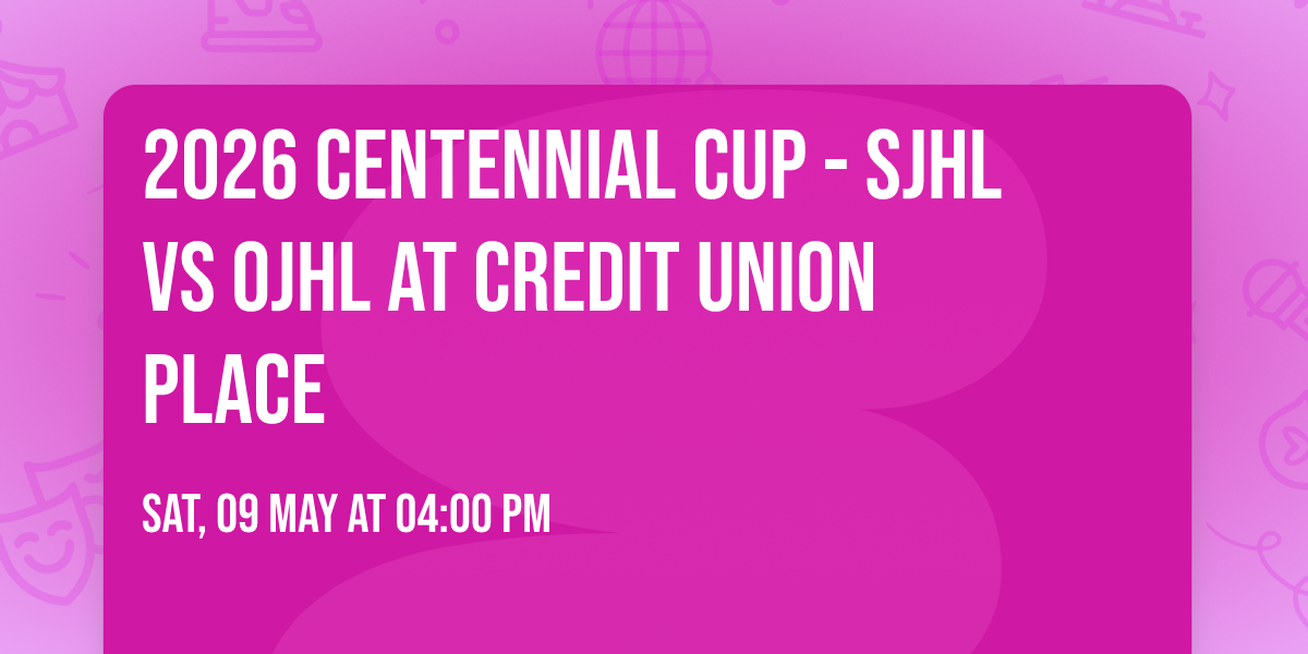 2026 Centennial Cup - SJHL vs OJHL at Credit Union Place