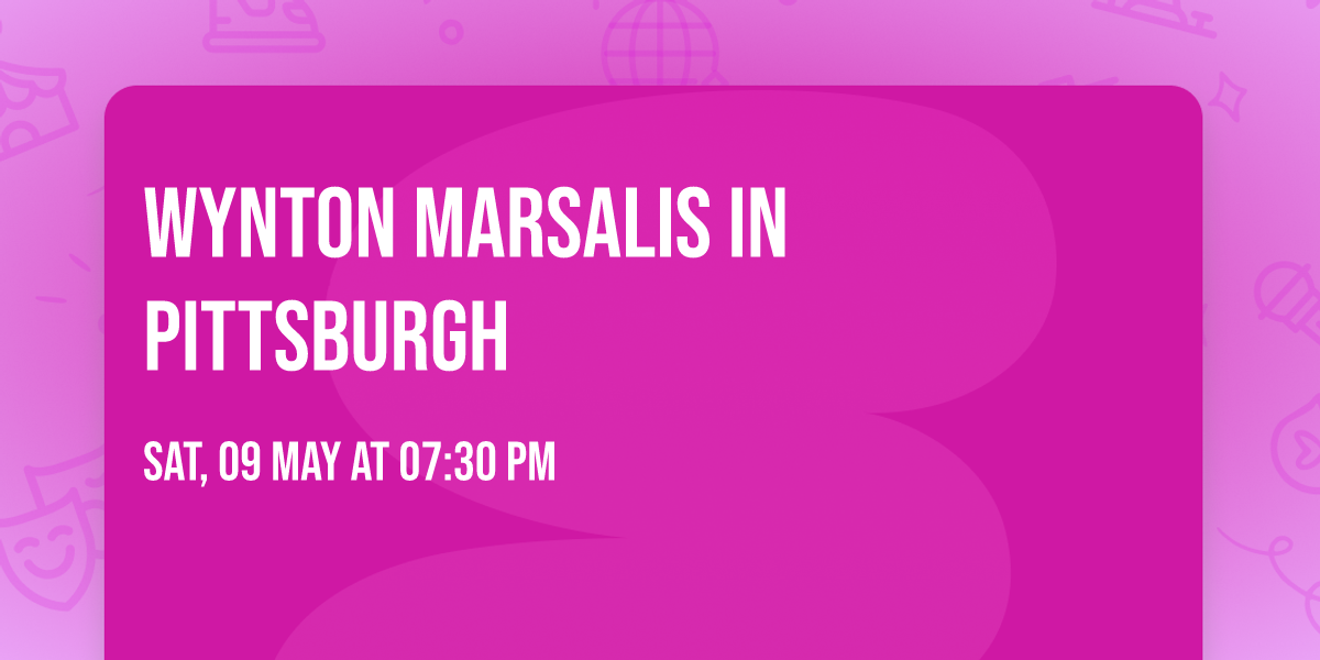 Wynton Marsalis in Pittsburgh