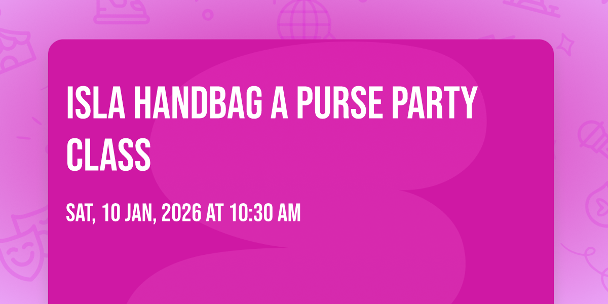 Isla handbag a Purse Party class