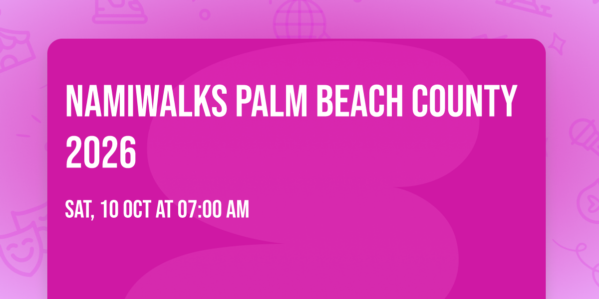 NAMIWalks Palm Beach County 2026