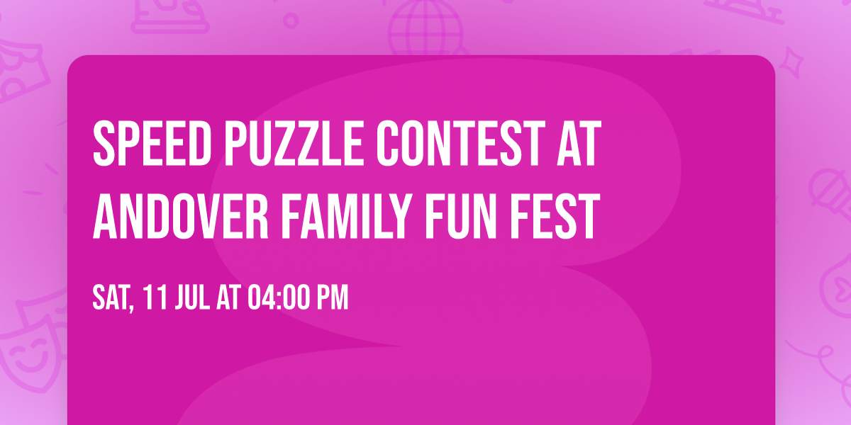 Speed Puzzle Contest at Andover Family Fun Fest