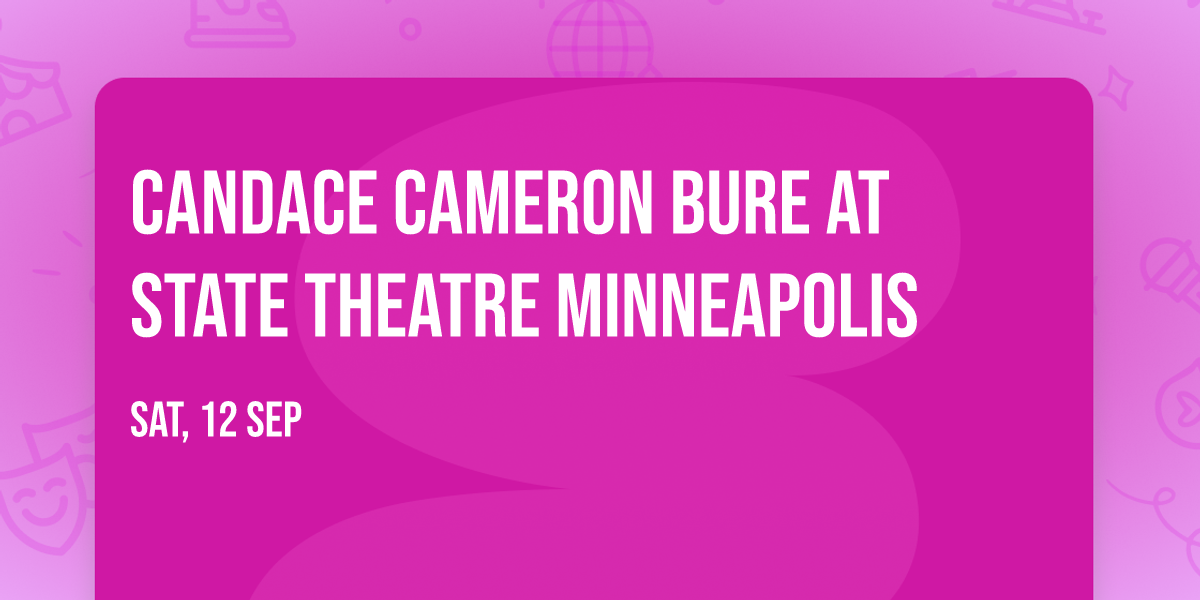 Candace Cameron Bure at State Theatre Minneapolis