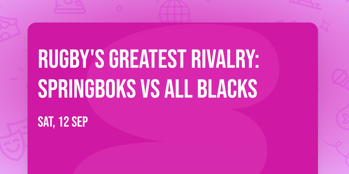 Rugby's Greatest Rivalry: Springboks vs All Blacks