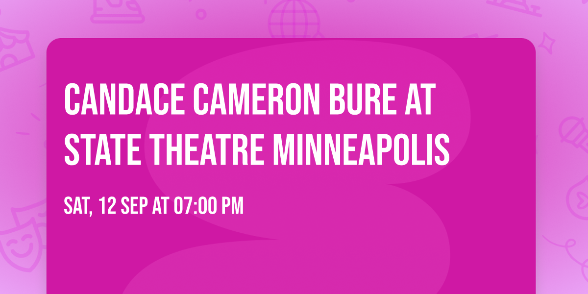 Candace Cameron Bure at State Theatre Minneapolis
