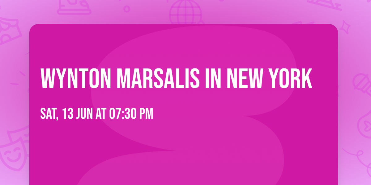Wynton Marsalis in New York