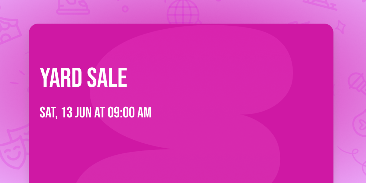 YARD SALE