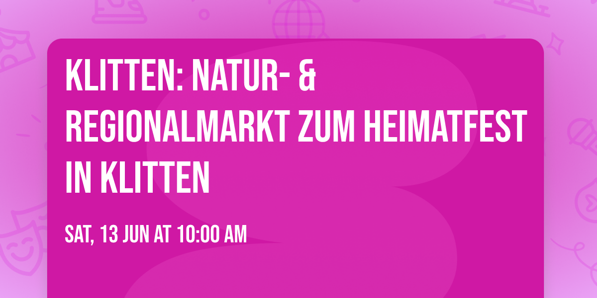 Klitten: Natur- & Regionalmarkt zum Heimatfest in Klitten