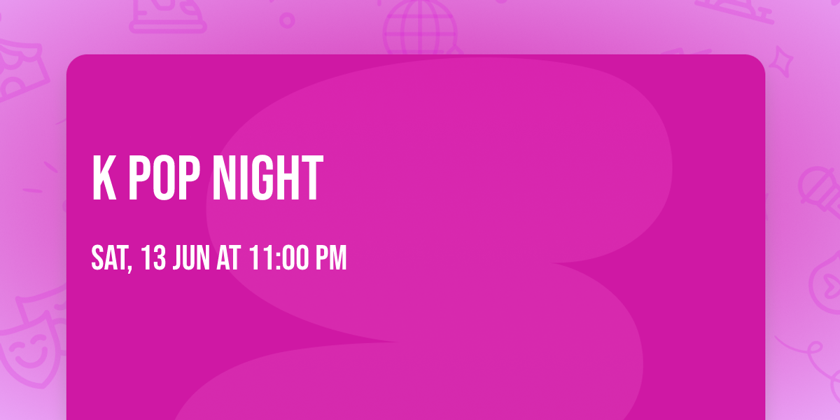 K Pop Night