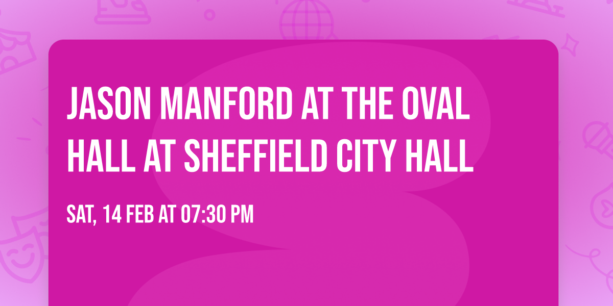 Jason Manford at The Oval Hall at Sheffield City Hall