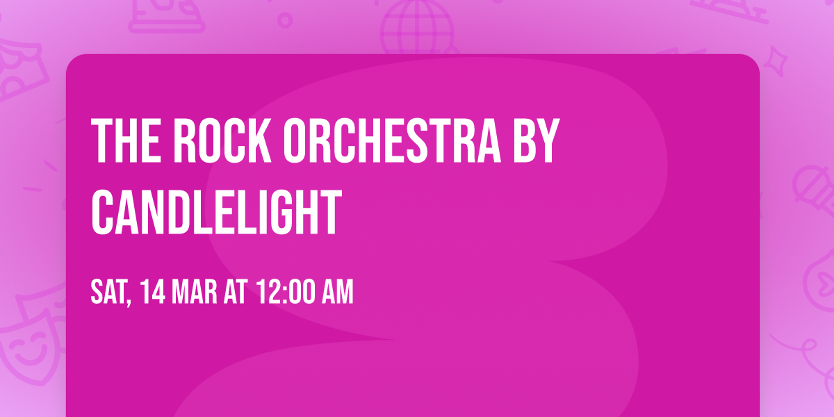 The Rock Orchestra By Candlelight