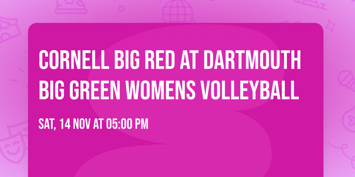 Cornell Big Red at Dartmouth Big Green Womens Volleyball