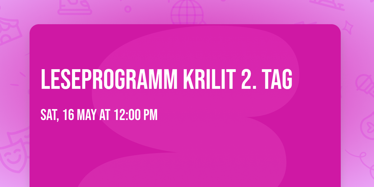 Leseprogramm KRILIT 2. Tag