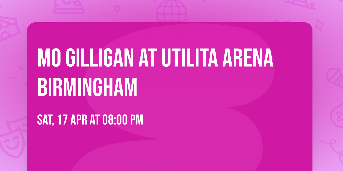 Mo Gilligan at Utilita Arena Birmingham