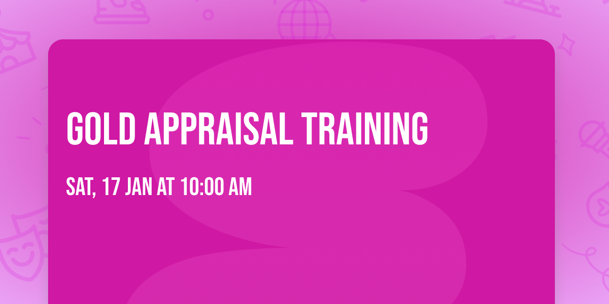 Gold Appraisal Training 