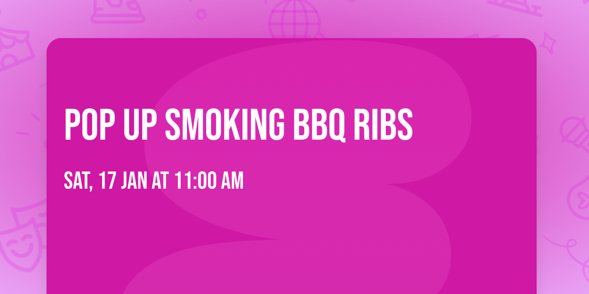 Pop up smoking BBQ Ribs