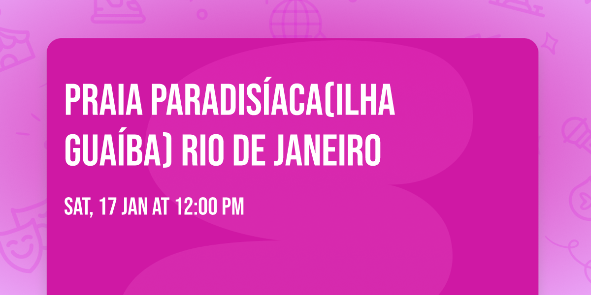 Praia paradis\u00edaca(Ilha Gua\u00edba) Rio de Janeiro 