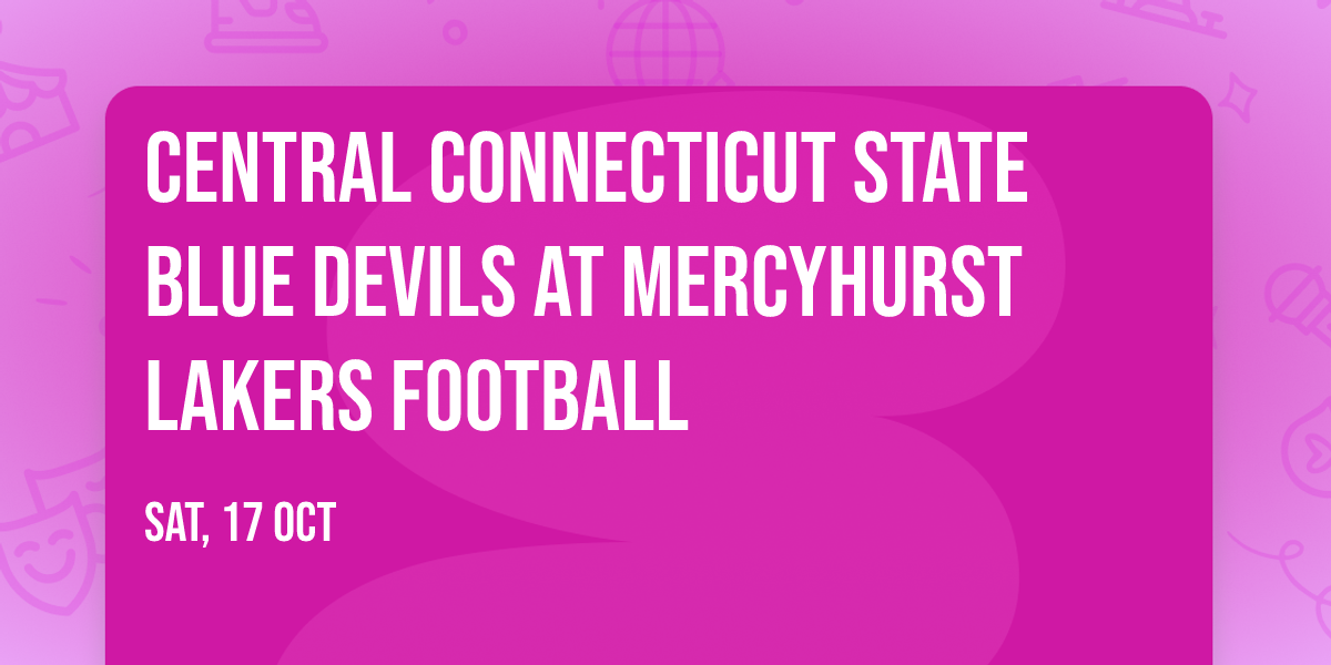 Central Connecticut State Blue Devils at Mercyhurst Lakers Football