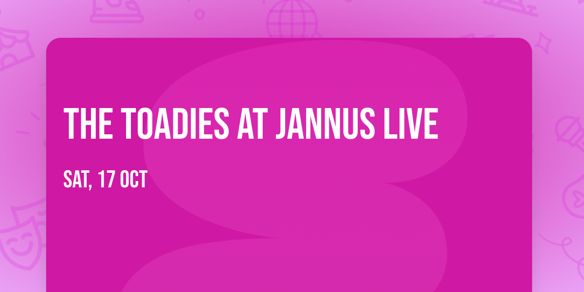 The Toadies at Jannus Live